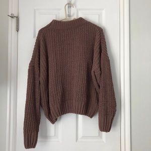 Oversized Brown Easel Sweater